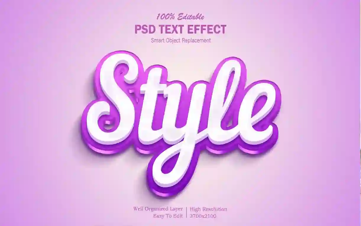 Home 27 3D Stylish Colorful Text Effect Editable PSD Free Download