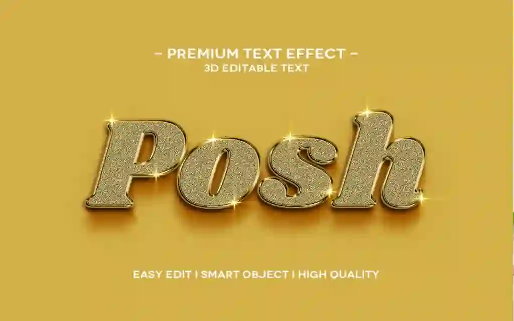 Posh 3d Text Style Effect PSD Mockups Free Download 1 Posh 3d Text Style Effect PSD Mockups Free Download