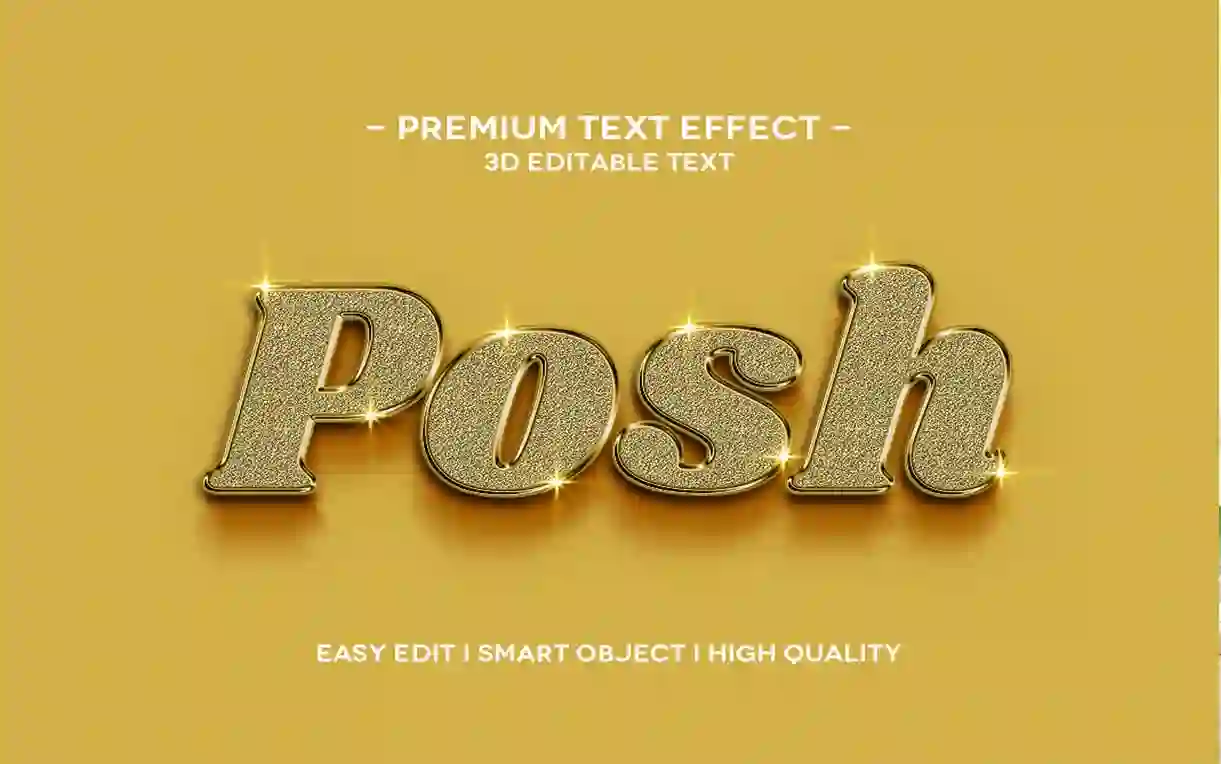 Home 26 Posh 3d Text Style Effect PSD Mockups Free Download