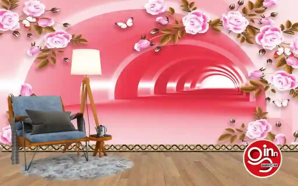 3D Mural Wallpaper with Flower Branches Free Download 1 3D Mural Wallpaper with Flower Branches Free Download
