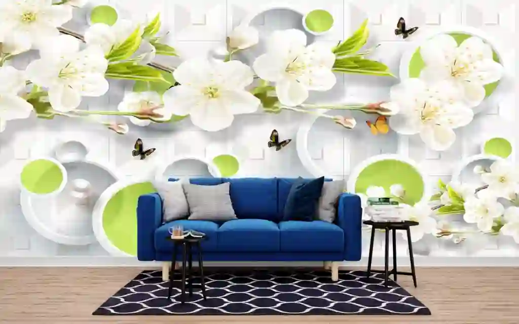 3D White Flower Butterfly Jewelry Flex Wallpaper Free Download 1 3D White Flower Butterfly Jewelry Flex Wallpaper Free Download