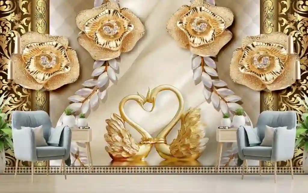 3D Wallpaper Design with Florals Wall Wallpaper Free Download 1 3D Wallpaper Design with Florals Wall Wallpaper Free Download