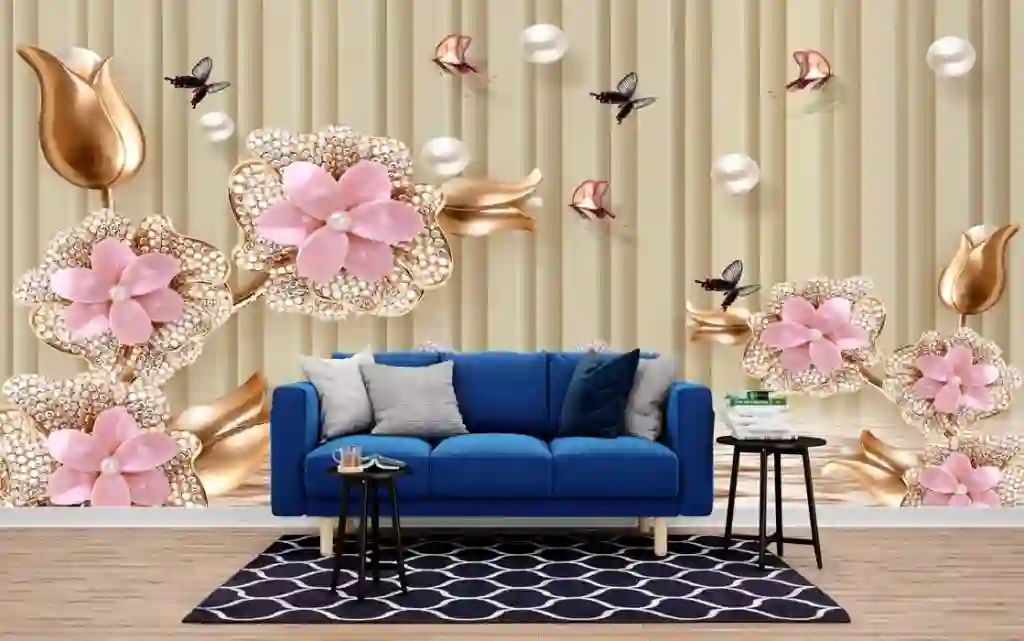 3D Jewelry Flower Butterfly Flex Wallpaper Free Download 1 3D Jewelry Flower Butterfly Flex Wallpaper Free Download