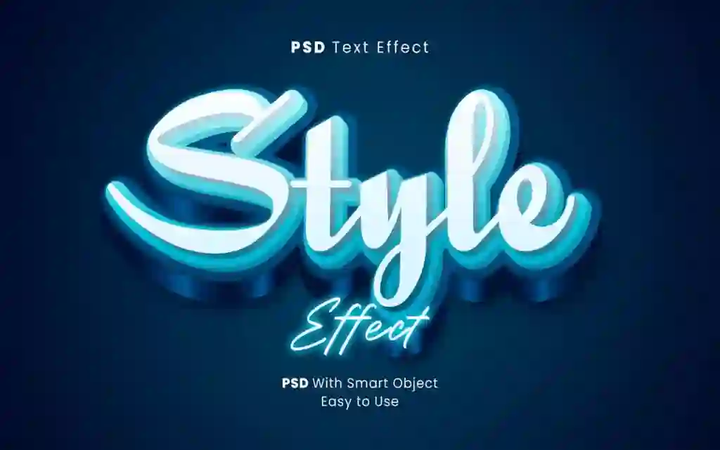 3d Embossed Style Text Effect with Blue White Color Free Download 1 3d Embossed Style Text Effect with Blue White Color Free Download