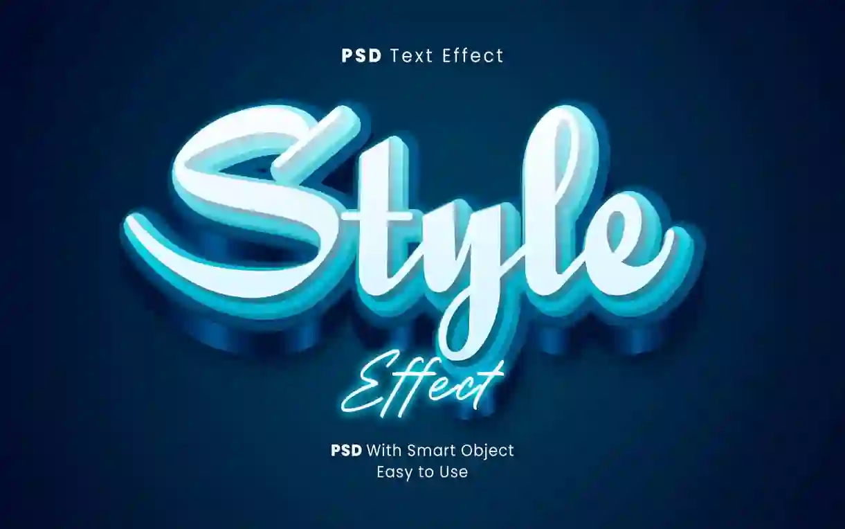 Home 28 3d Embossed Style Text Effect with Blue White Color Free Download