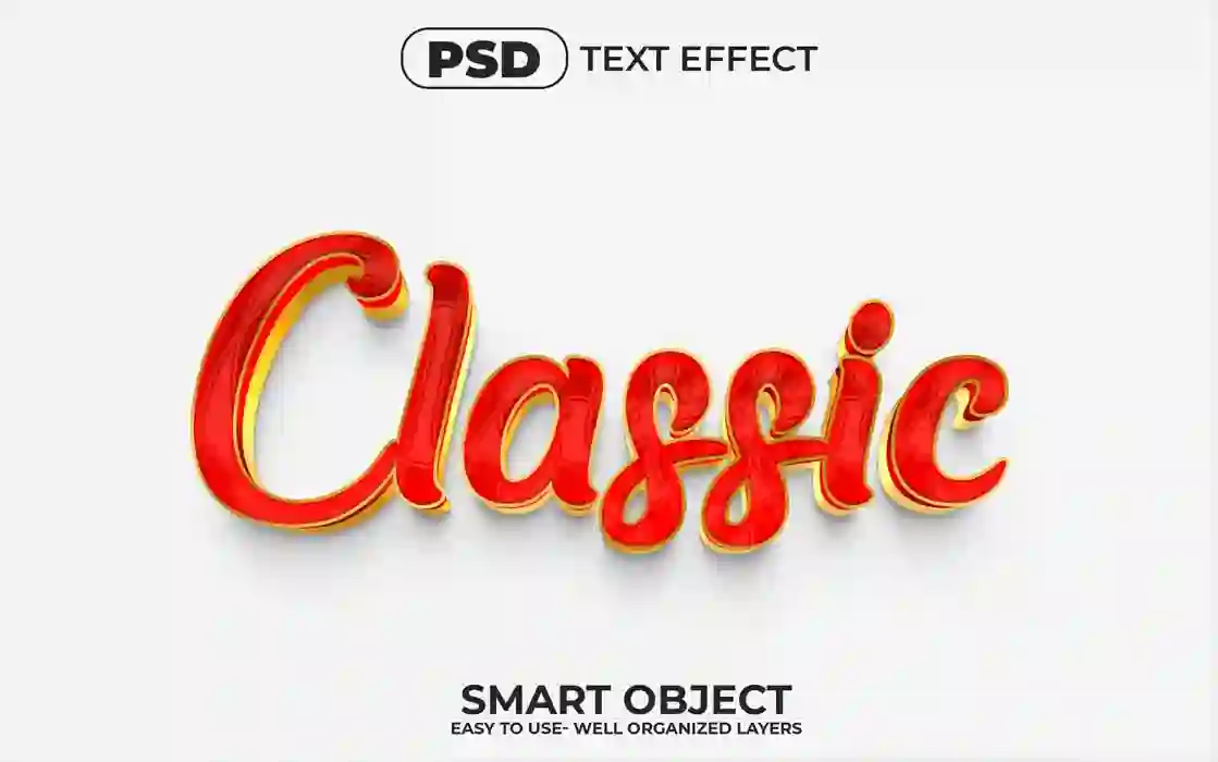 Home 26 3D Premium Classic Editable Text Effect Mockup Free Download