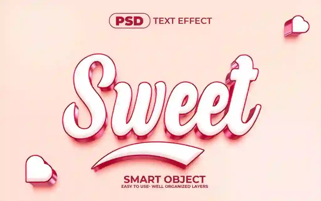 3D Premium Sweet Editable Text Effect Mockup Free Download 1 3D Premium Sweet Editable Text Effect Mockup Free Download