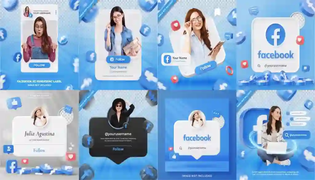 Facebook 3D Profiles PSD Mockups Free Download 1 Facebook 3D Profiles PSD Mockups Free Download
