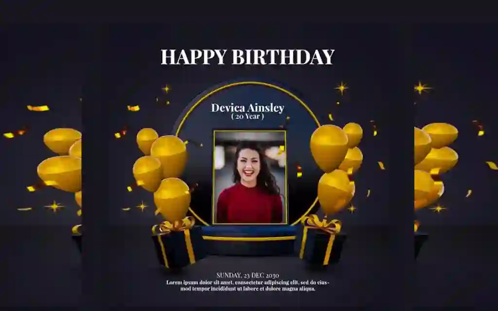 Happy Birthday Celebration Template Vector File Free Download 1 Happy Birthday Celebration Template Vector File Free Download