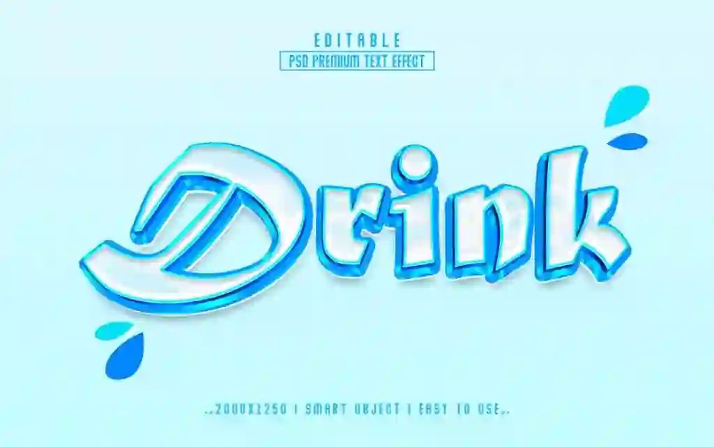 Drink 3D Editable Text Effect Mockups Free Download 1 Drink 3D Editable Text Effect Mockups Free Download