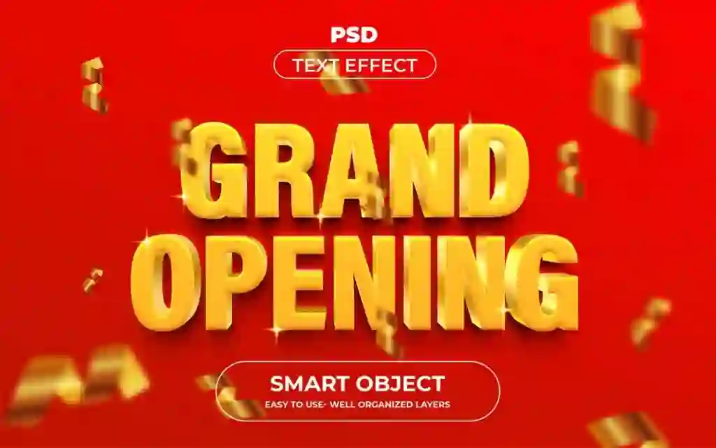 Grand Opening 3D Editable Text Effect Mockups Free Download 1 Grand Opening 3D Editable Text Effect Mockups Free Download