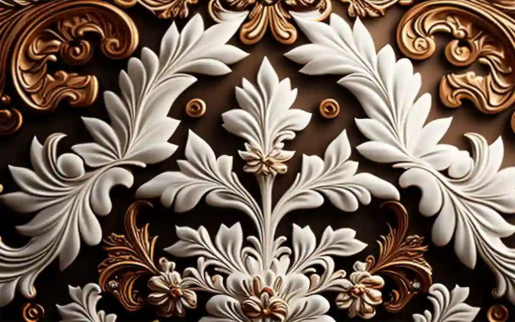 Luxury Golden and White Floral Seamless Ornament Decor Wallpaper Free Download 2 Luxury Golden and White Floral Seamless Ornament Decor Wallpaper Free Download