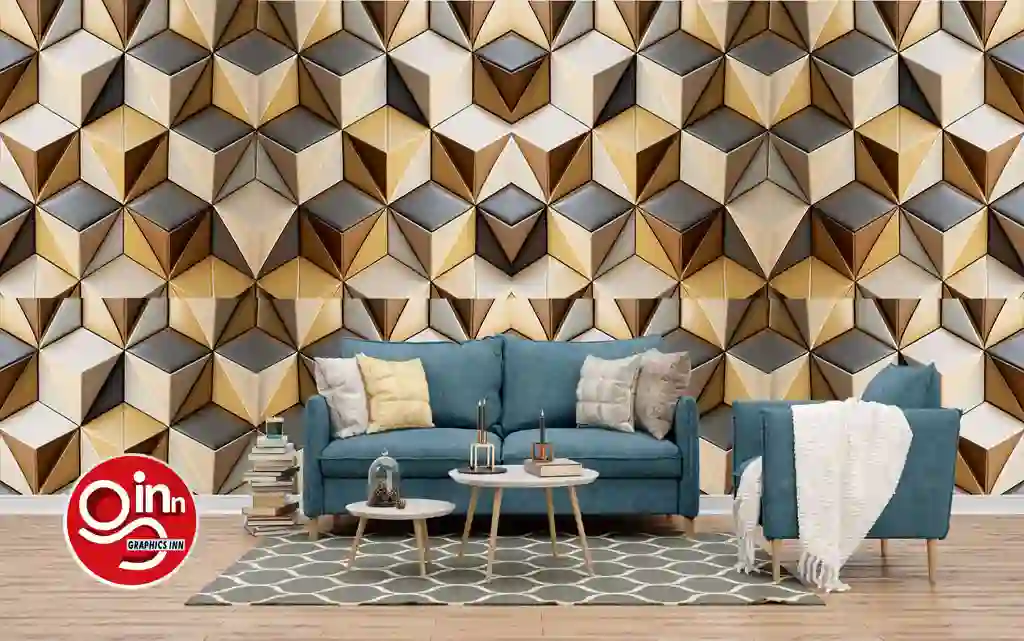 3D Golden Pattern Wall Decor Wallpaper Free Download 1 3D Golden Pattern Wall Decor Wallpaper Free Download