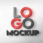 3D Logo Mockupsed Foil Golden Free Download