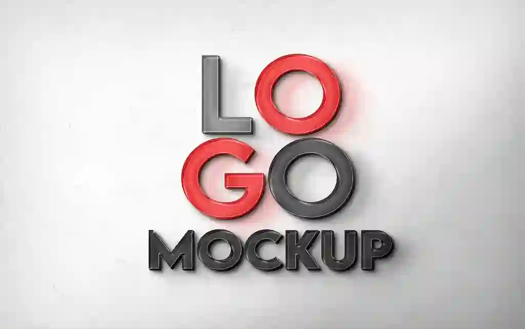 Home 27 3D Logo Mockupsed Foil Golden Free Download