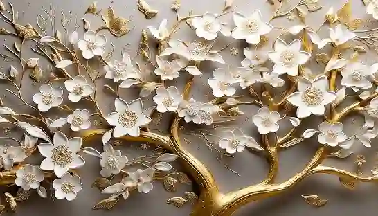 3D Floral Tree Colorful Leaf Decor Wallpaper Free Download 2 3D Floral Tree Colorful Leaf Decor Wallpaper Free Download
