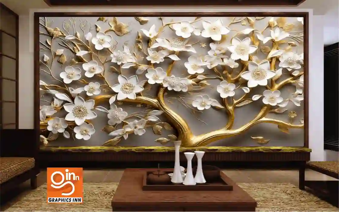 3D Floral Tree Colorful Leaf Decor Wallpaper Free Download 1 3D Floral Tree Colorful Leaf Decor Wallpaper Free Download