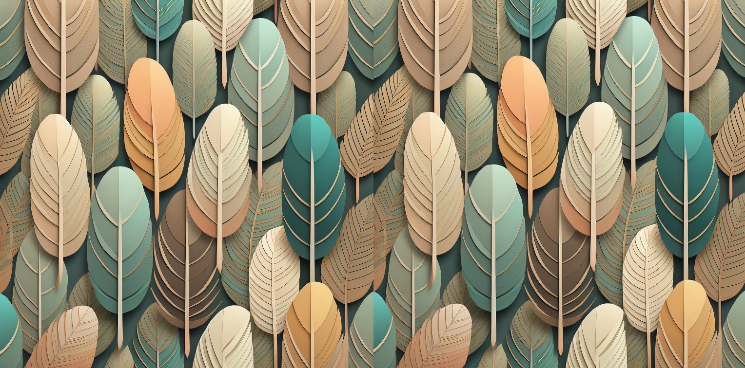 3D Leaves Pattern Devor Wallpaper Free Download
