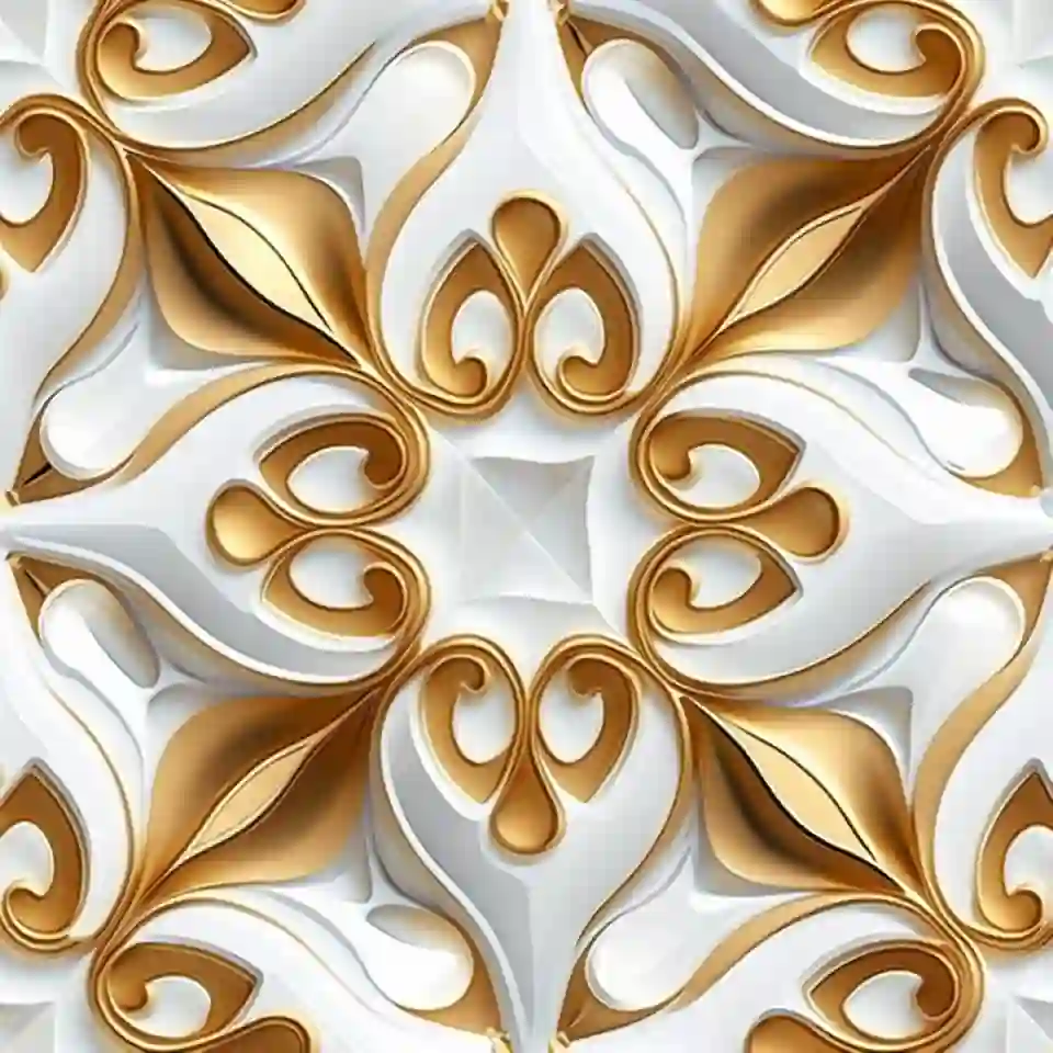 3d pattern with gold white colors Free Download 1 3d pattern with gold white colors