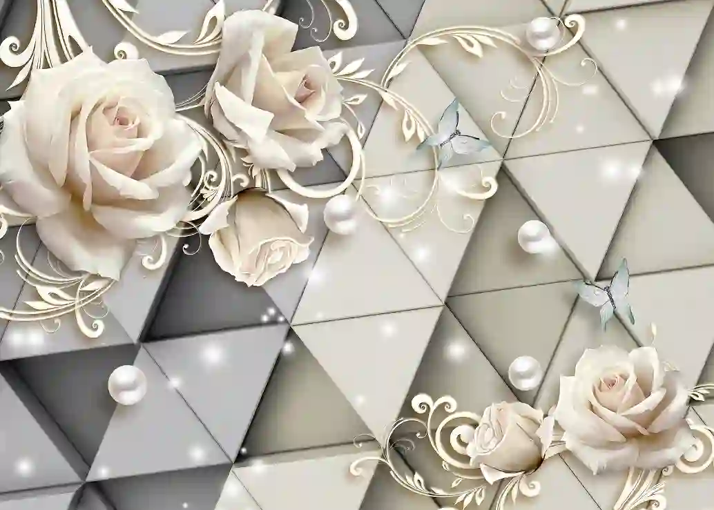 3D Floral Wallpaper - Brown Wallpaper - Wall Decor Wallpaper 3 3D Floral Wallpaper - Brown Wallpaper - Wall Decor Wallpaper