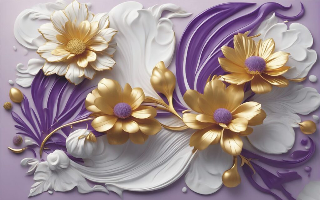 Flowers Purple White Wallpaper Free Download