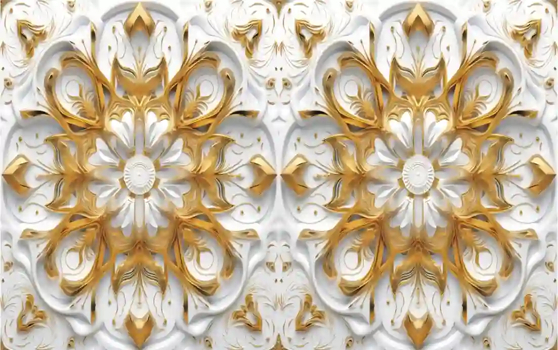 Gold White 3D Pattern White Background Royalty free Illustration 1 Gold White 3D Pattern White Background Royalty free Illustration