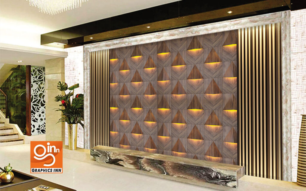 3D Luxury Wooden Pattern Palling Wallpaper - Decor Palling