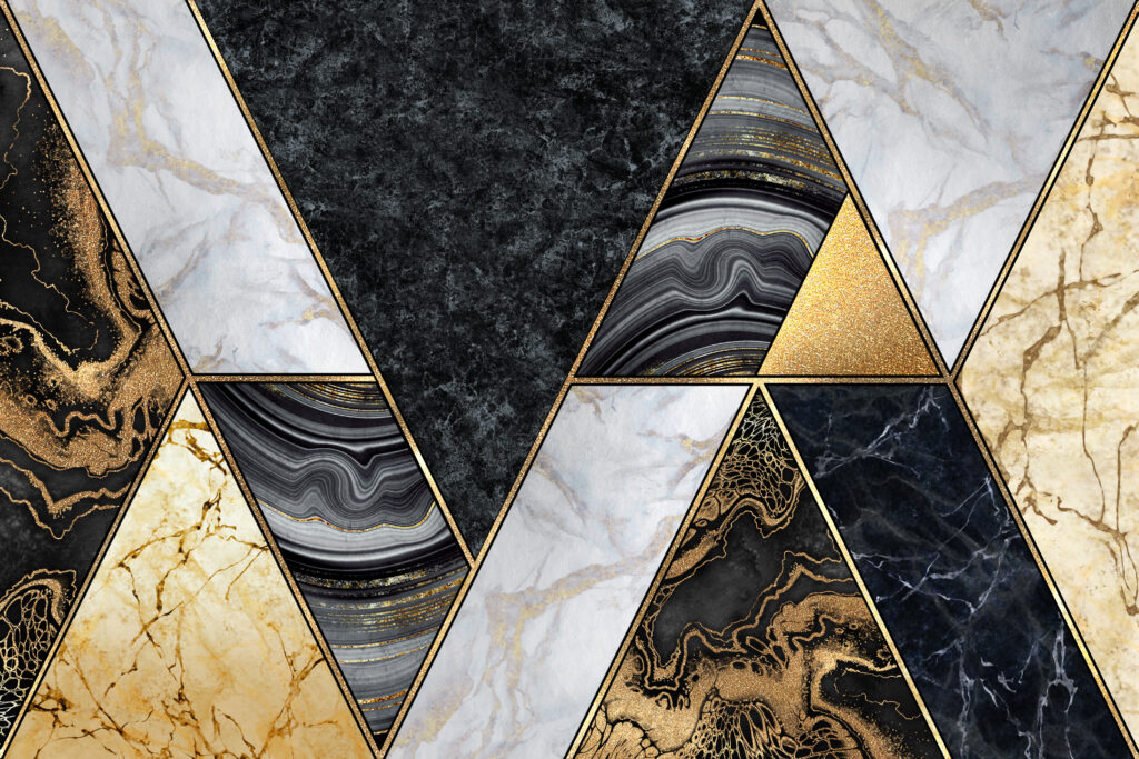 Abstract Marble Mosaic Background Art Deco Wallpaper