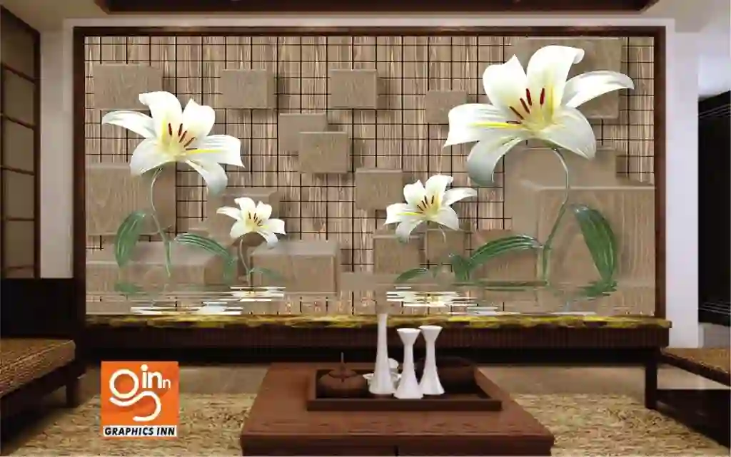 Stylish Free 3D Decor Wallpaper with Floral Design 1 Front 20