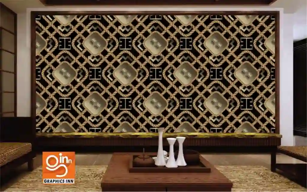 Byzantine Brilliance 3D Seamless Greek Pattern with Gold 3D Wallpaper 1 Front 30
