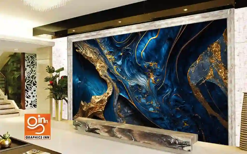 3D Wallpaper Colorful Abstract Art Close-Up of Marble, Ink, and Oil Paint 2 Side 12