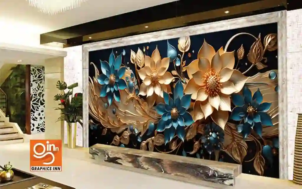 3D Wallpaper Luxury Floral Abstract Background an Elegant Illustration 2 Side 16