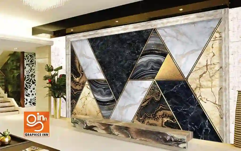 Abstract Marble Mosaic Background Art Deco Wallpaper 2 Side 25