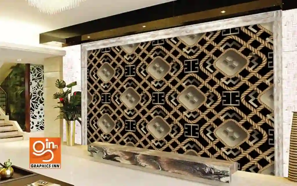 Byzantine Brilliance 3D Seamless Greek Pattern with Gold 3D Wallpaper 2 Side 30
