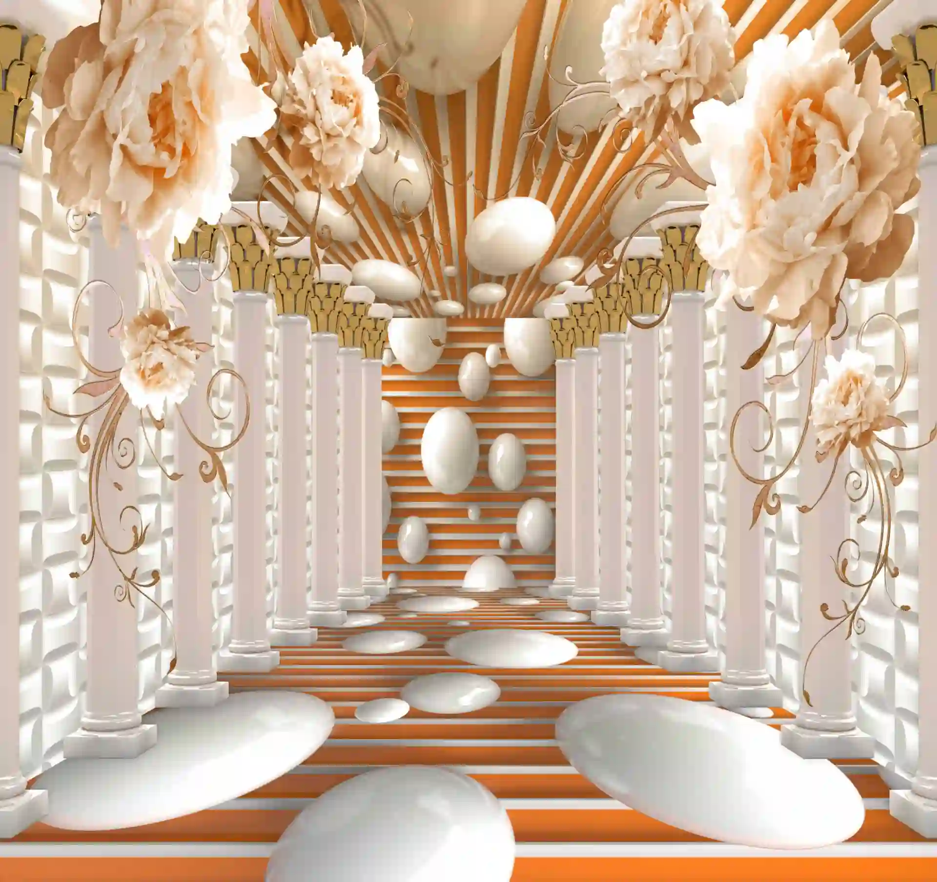 3D Wallpaper Modern Abstract Art Rome Column Flower Photo Wall 2 3D Wallpaper Modern Abstract Art Rome Column Flower Photo Wall Murals Living Room Study Backdrop Wall Paper scaled