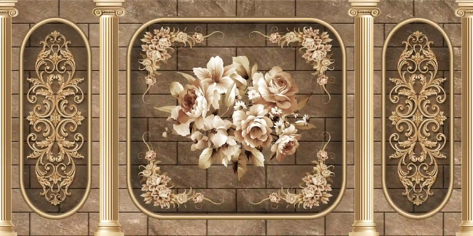 European Style 3D Retro Flower Wallpaper Decor Wall 2 European Style 3D Retro Flower Wallpaper Living Room TV Sofa Bedroom Background Wall Decor Wall scaled