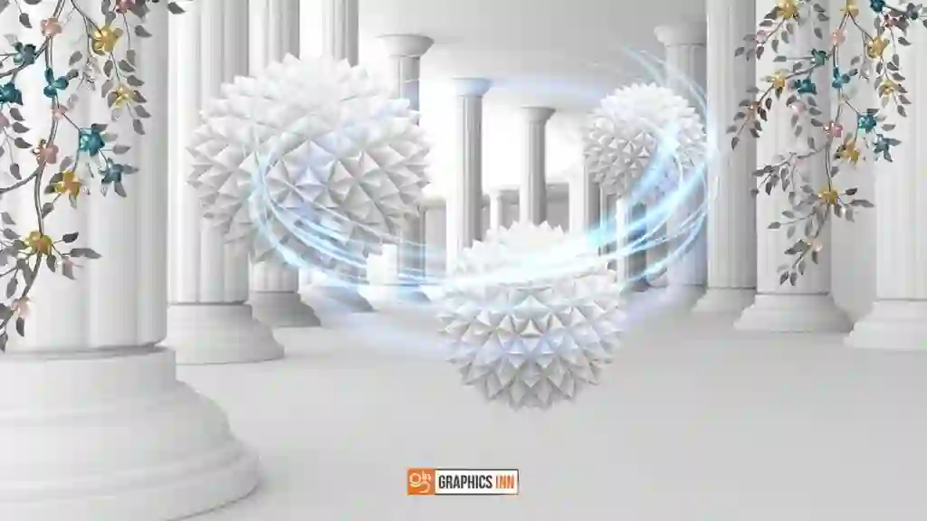 3D Background Flying Ball Wallpaper 2 Graphics inn img
