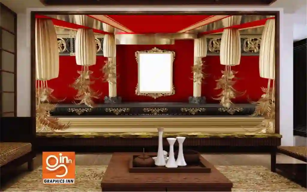 Abstract classical background with red carpet 3D render 1 Graphics inn img 16
