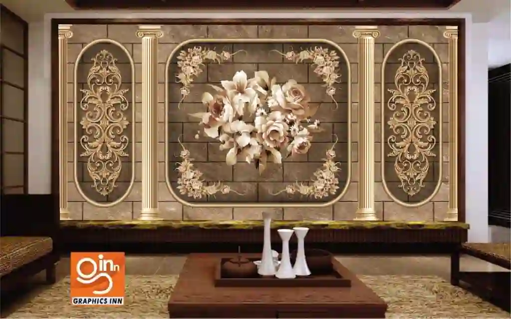 European Style 3D Retro Flower Wallpaper Decor Wall 1 Graphics inn img 24