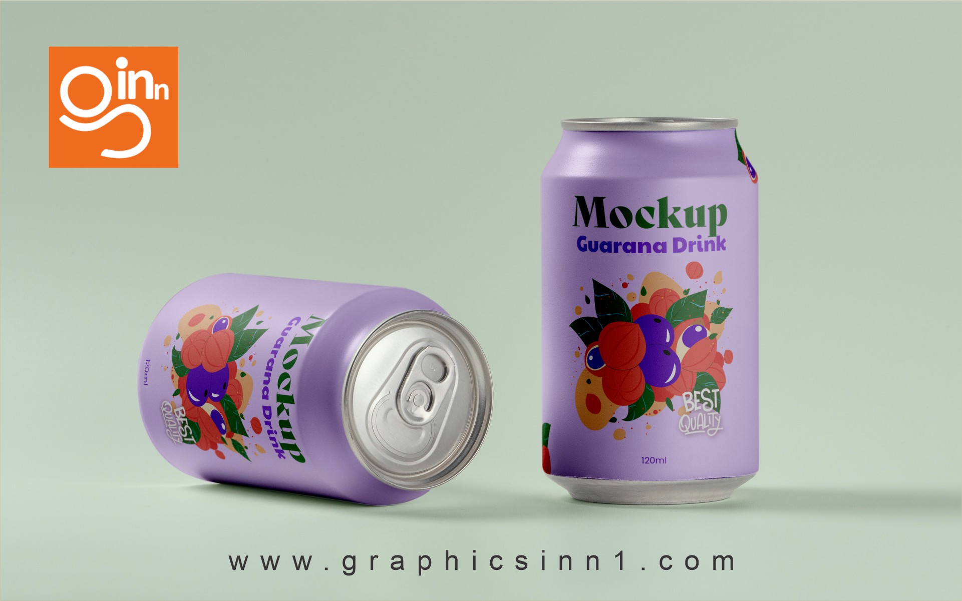 Guarana Packaging Can Mockup Design