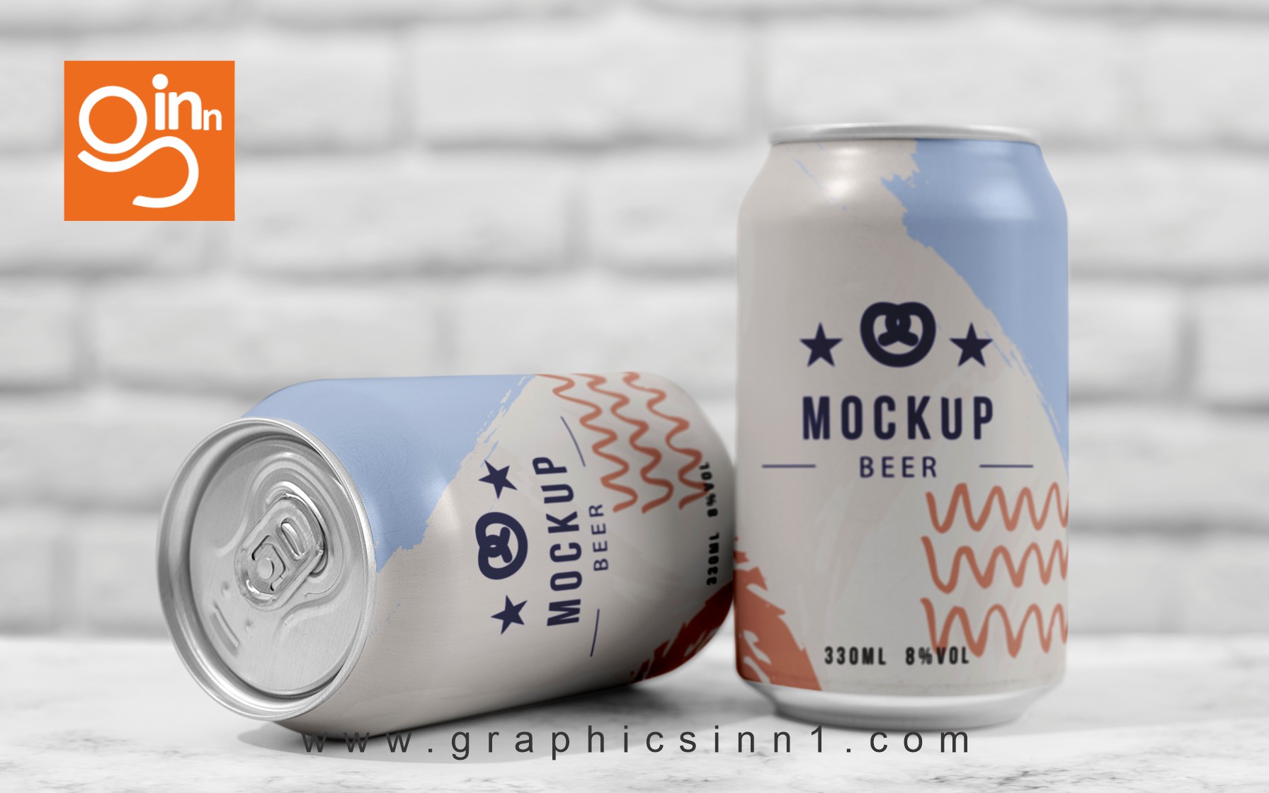 beer day invitation merchandising mockup