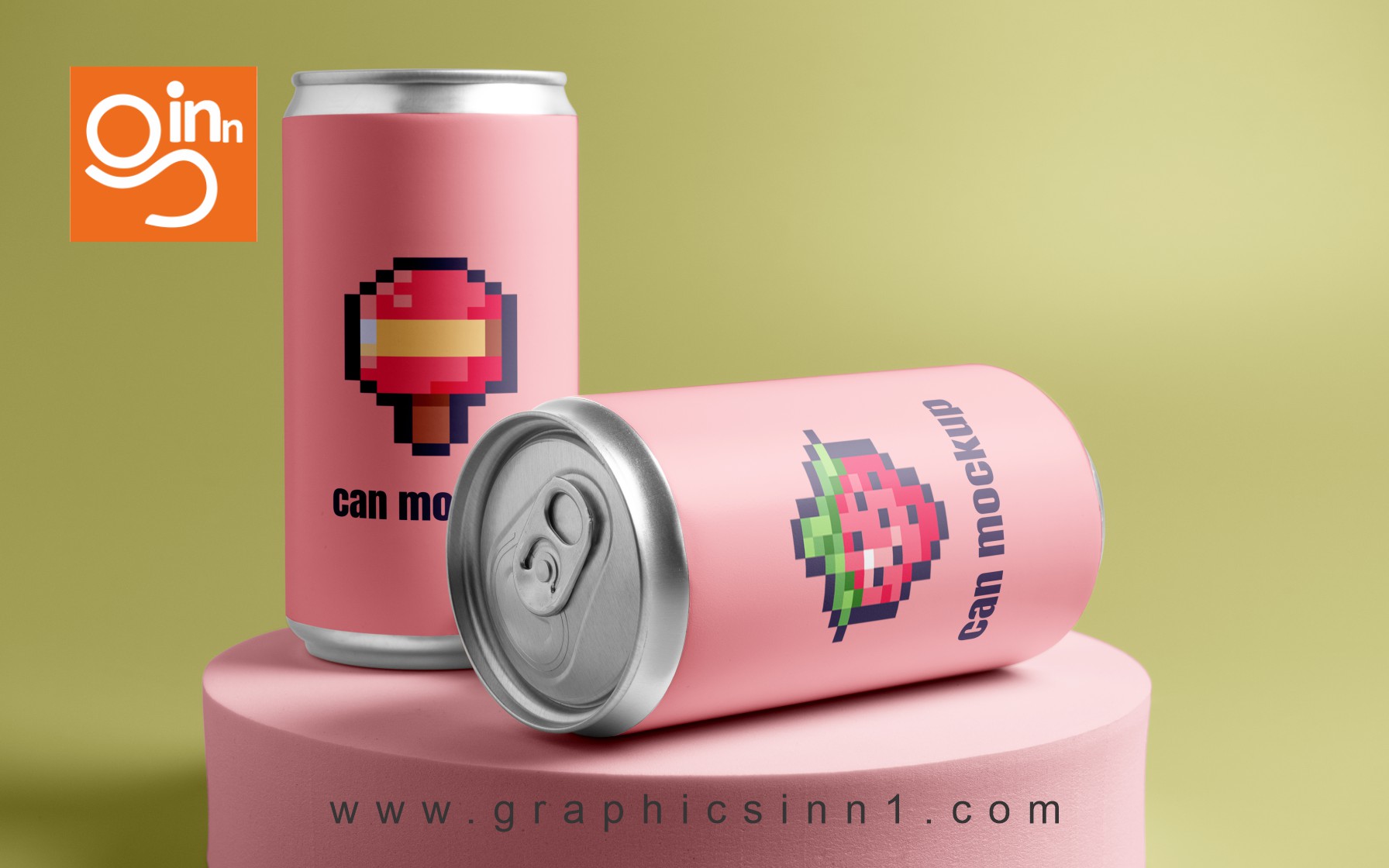 drinking can 8 bit packaging mockup