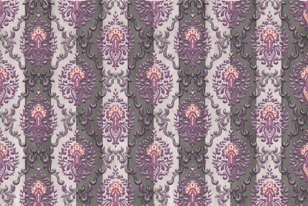 Purple and Grey Damask Wallpaper 2 harfdecor 3 min