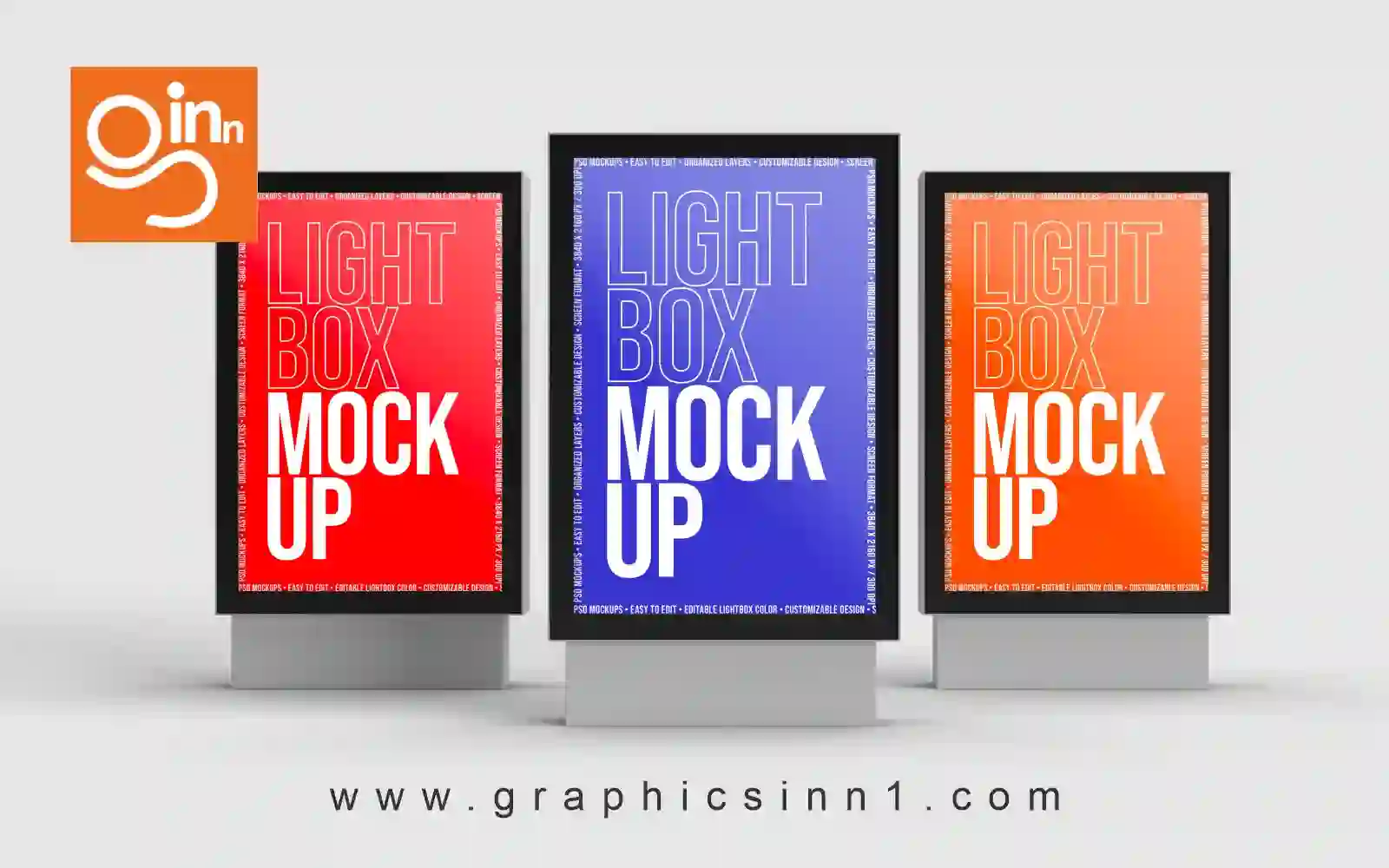 Home 20 lightbox mockup design isolated