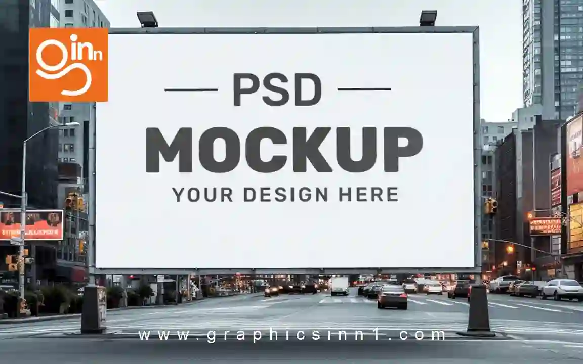 PSD Mockup Billboard Megatron Street 1 psd mockup billboard megatron street