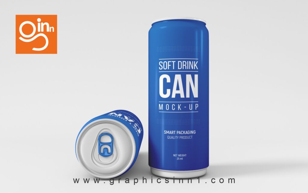 soft drink can packaging mockup