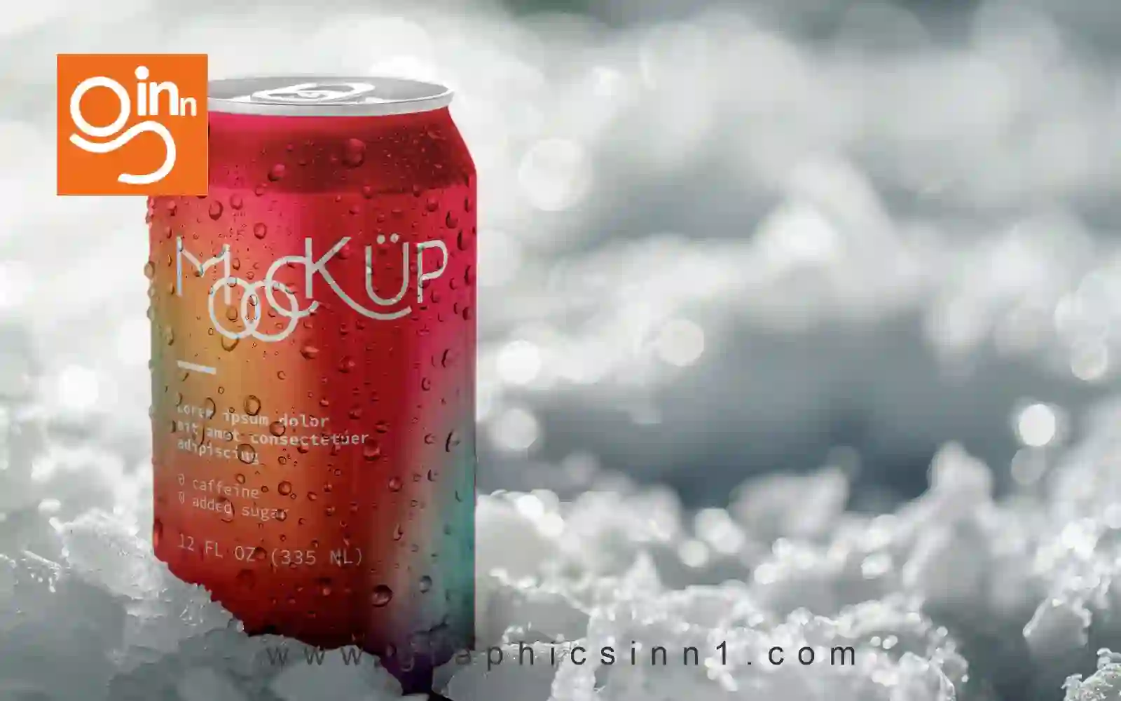 Tin Can Mockup Design with Ice Cubes 1 tin can mock up design with ice cubes