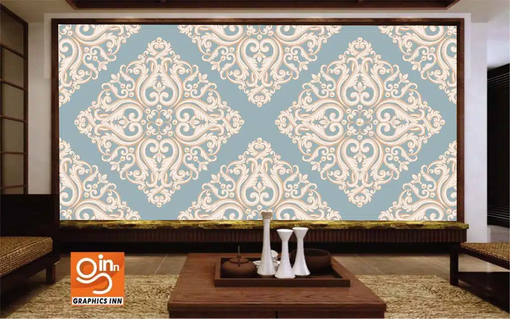 Seamless Damask Pattern Wallpaper Design