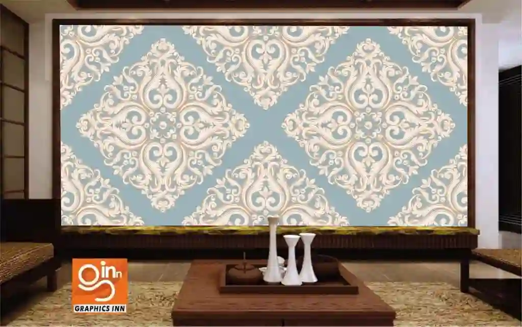 Seamless Damask Pattern Wallpaper Design 1 Seamless Damask Pattern Wallpaper Design