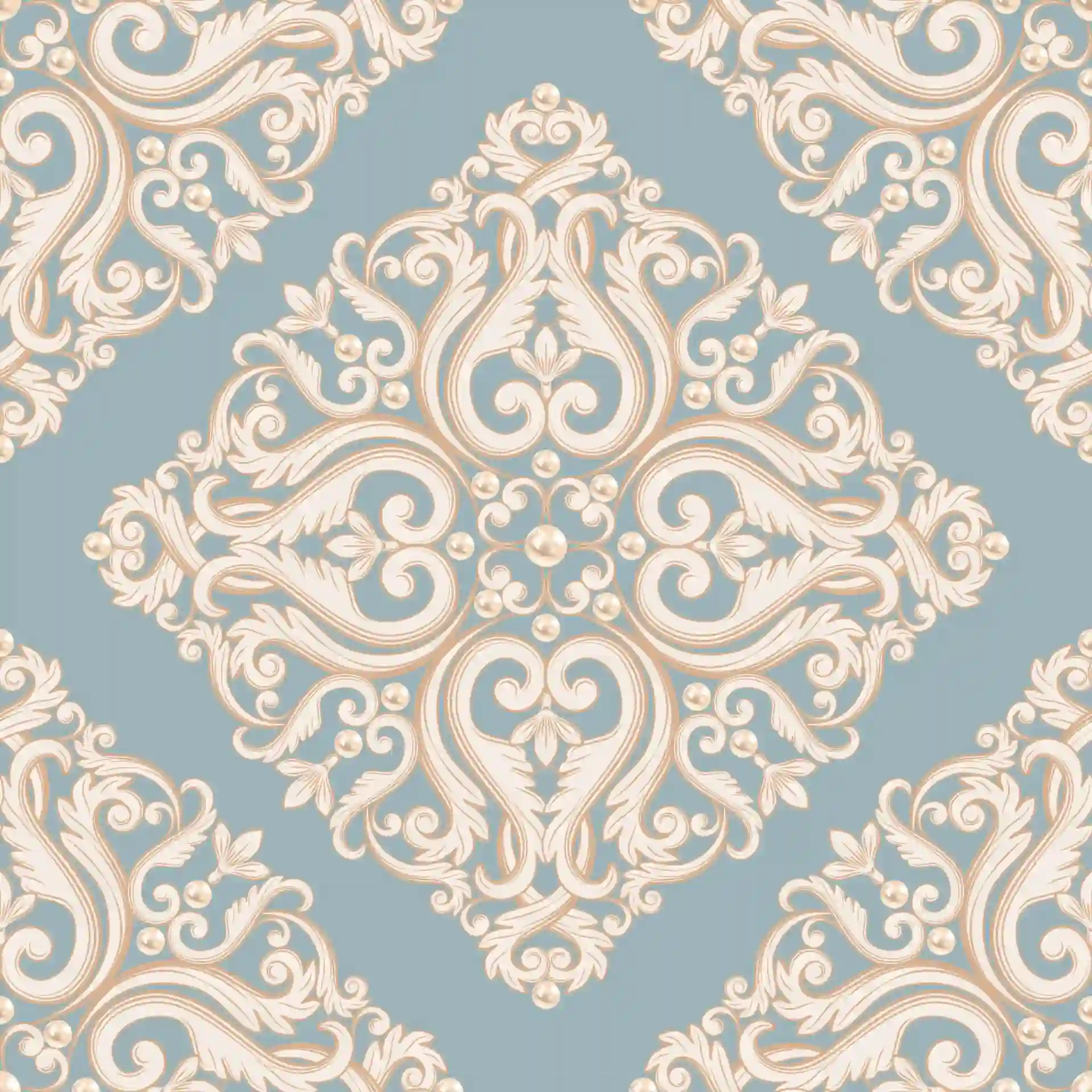 Seamless Damask Pattern Wallpaper Design 2 Seamless Damask Pattern Wallpaper Design